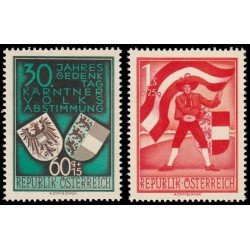 Österreich Austria 788/89 1950 30 aniversario del plebiscito carintio MNH Österreich Austria 788/89 1950 30 aniversario del plebiscito carintio MNH