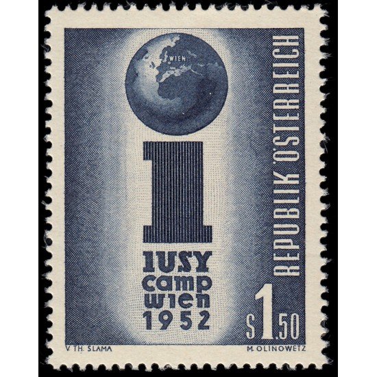 Österreich Austria 814 1952 Reunión de la IUSY -jóvenes socialistas- MNH Österreich Austria 814 1952 Reunión de la IUSY -jóvenes socialistas- MNH