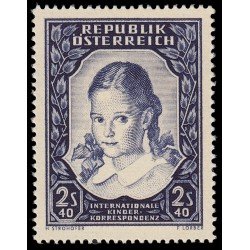 Österreich Austria 817 1952 Correspondencia internacional de niños MH Österreich Austria 817 1952 Correspondencia internacional de niños MH