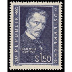 Österreich Austria 818 1953 50 aniv. de la muerte del compositor Hugo Wolf MNH Österreich Austria 818 1953 50 aniv. de la muerte del compositor Hugo Wolf MNH