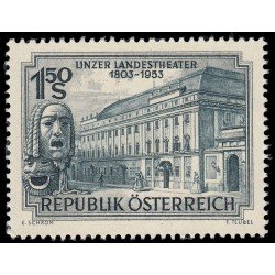 Österreich Austria 821 1953 150 aniv. del teatro municipal de Linz MNH Österreich Austria 821 1953 150 aniv. del teatro municipal de Linz MNH