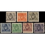 Liechtenstein 45A/51A 1921 Escudo de armas MH y Usado