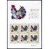 China 5402 2017 Año lunar chino del Gallo Hoja de 6 valores MNH
