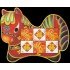 China 4321 2005 Sello con mensaje Ideogramas Caballo Hoja con 3 valores MNH