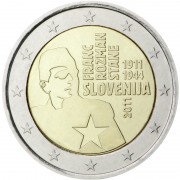 Eslovenia 2011 2 € euros conmemorativos Cent. Franc Rozman Stane 