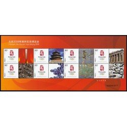 China 4514 2008 Juegos olímpicos de verano 2008 en Pekín Logo Hoja con 8 valores MNH China 4514 2008 Juegos olímpicos de verano 2008 en Pekín Logo Hoja con 8 valores MNH