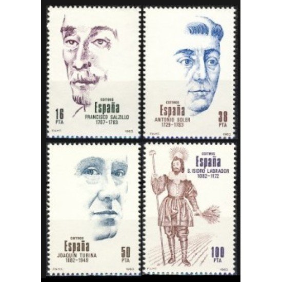 España Spain 2705/08 1983 Centenarios MNH
