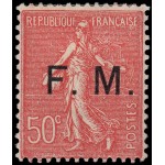 France Francia Franquicia Militar 6 1929 Sello con sobrecarga MH