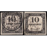 France Francia Tasas 1/2 1859 Valor en un cuadrado Usados
