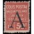 France Francia Paquete Postal 84 1928 Sello de 1926 con A en sobrecarga Valor declarado MH