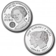 España Spain monedas Euros conmemorativos 2011 Moneda Clara Campoamor 20 euros Plata