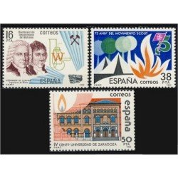 SCO/S España Spain 2715/17 1983 Grandes Efemérides MNH SCO/S España Spain 2715/17 1983 Grandes Efemérides MNH