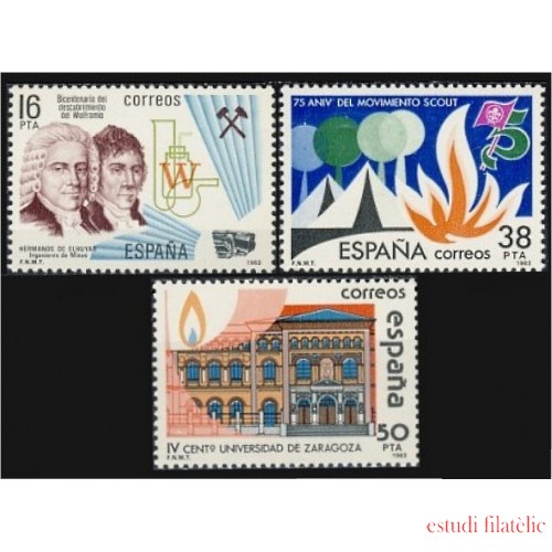 SCO/S España Spain 2715/17 1983 Grandes Efemérides MNH