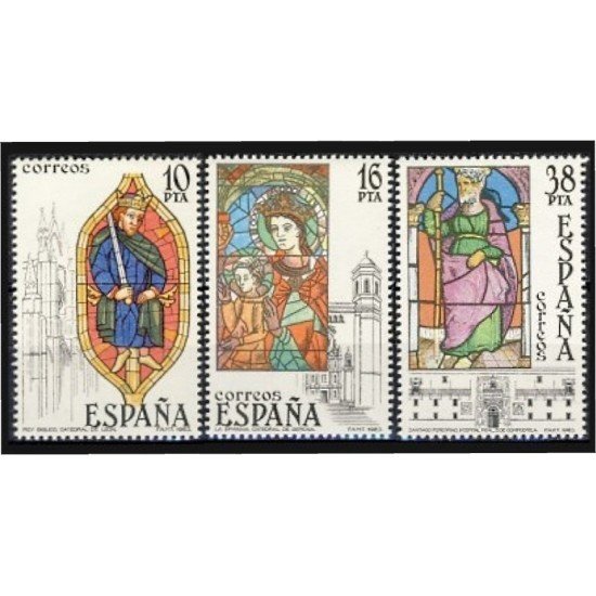 España Spain 2721/23 1983 Vidrieras artísticas MNH España Spain 2721/23 1983 Vidrieras artísticas MNH