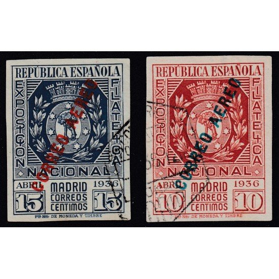España Spain 729/30 1936 Expo Madrid Usados España Spain 729/30 1936 Expo Madrid Usados