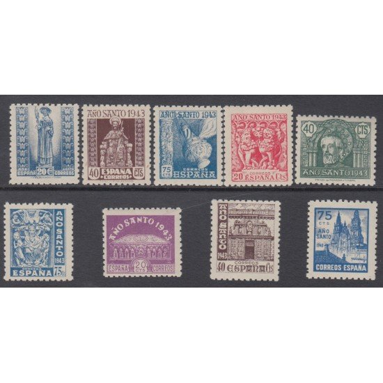 España Spain 961/69 961/9 1943 1944 Año Santo Compostelano MNH España Spain 961/69 961/9 1943 1944 Año Santo Compostelano MNH