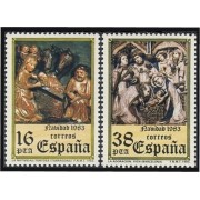 España Spain 2729/30 1983 Navidad MNH