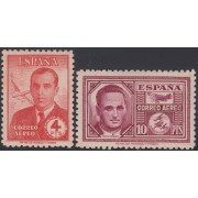 España Spain 991/92 1945 Haya y García Morato 1945 MNH