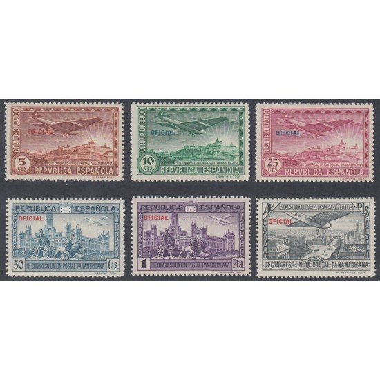 España Spain 630/35 1931 III Congreso Unión Postal Panamericana Correo Aéreo MH España Spain 630/35 1931 III Congreso Unión Postal Panamericana Correo Aéreo MH
