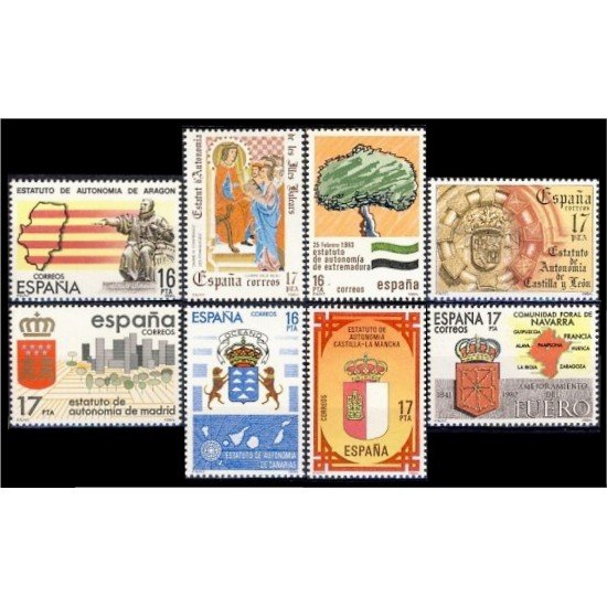 España Spain 2735/42 1984 Estatutos de Autonomía MNH España Spain 2735/42 1984 Estatutos de Autonomía MNH