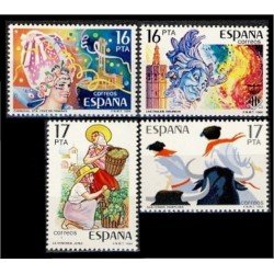 España Spain 2744/47 1984 Grandes Fiestas populares españolas MNH España Spain 2744/47 1984 Grandes Fiestas populares españolas MNH