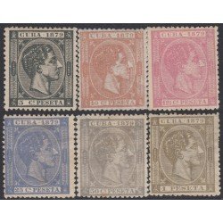 Cuba 50/55 1879 Alfonso XII MH Cuba 50/55 1879 Alfonso XII MH