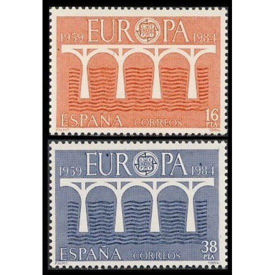 España Spain 2756/57 1984 Europa Cept XXV Aniversario MNH