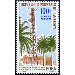 Camerún Cameroon Nº A 58 1963 Línea herziana (VHS) Douala-Yaoundé Estación de relé Camerún Cameroon Nº A 58 1963 Línea herziana (VHS) Douala-Yaoundé Estación de relé