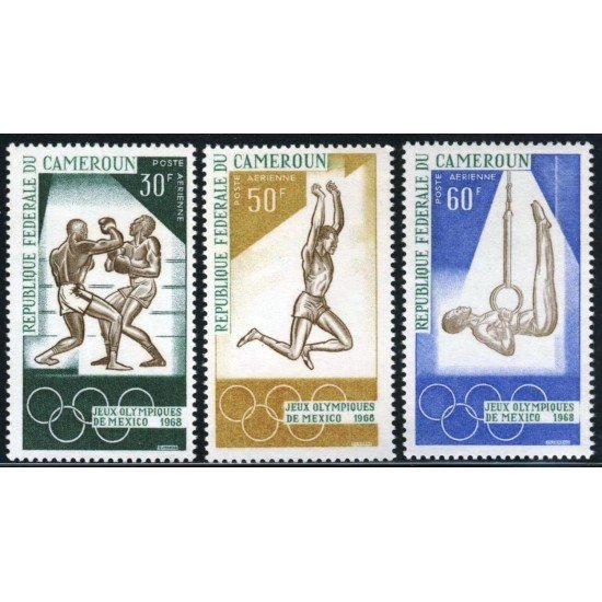 Camerún Cameroon  A 118/20  1968 JJOO de México Anillos olímpicos, deportes Lujo