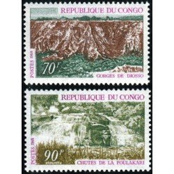 VAR2/S Congo francés Nº 252/53 1970 Turismo Paisajes Lujo VAR2/S Congo francés Nº 252/53 1970 Turismo Paisajes Lujo