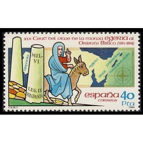 España Spain 2773 1984 XVI Centenario del viaje de la Monja Egeria al Oriente bíblico MNH España Spain 2773 1984 XVI Centenario del viaje de la Monja Egeria al Oriente bíblico MNH