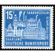 VAR1/S  Sarre Saar  428  1959  50º Aniversario de Sarrebruck como gran ciudad Fábrica y hotel Lujo