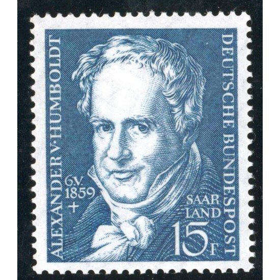MI2 Sarre Saar 430 1959 Centenario de la muerte de Alexander von Humboldt Lujo MI2 Sarre Saar 430 1959 Centenario de la muerte de Alexander von Humboldt Lujo