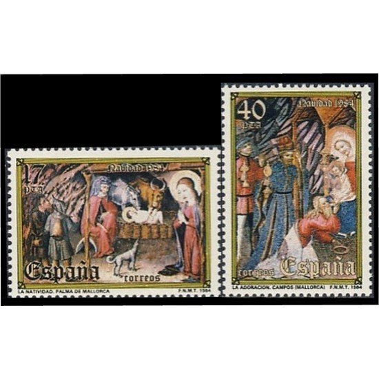 España Spain 2776/77 1984 Navidad MNH España Spain 2776/77 1984 Navidad MNH