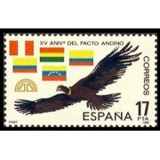 España Spain 2778 1985 XV Aniversario del Pacto andino MNH