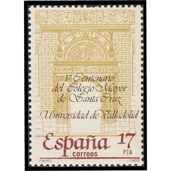 España Spain 2780 1985 V Centenario del Colegio Mayor de Santa cruz Universidad de Valladolid MNH España Spain 2780 1985 V Centenario del Colegio Mayor de Santa cruz Universidad de Valladolid MNH