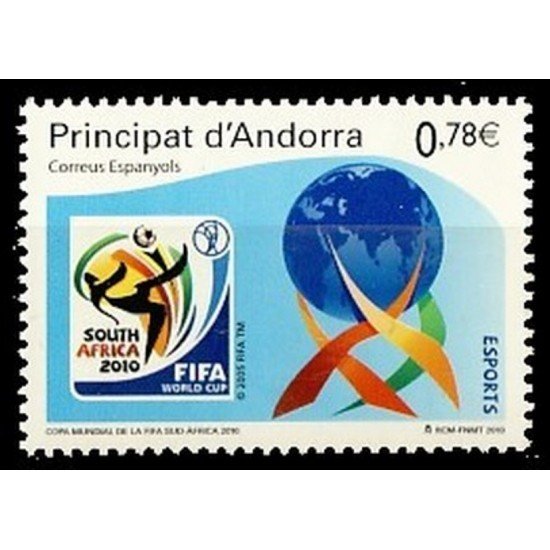 Andorra Española 377 2010 FIFA Mundial de fútbol Sudáfrica 2010 MNH