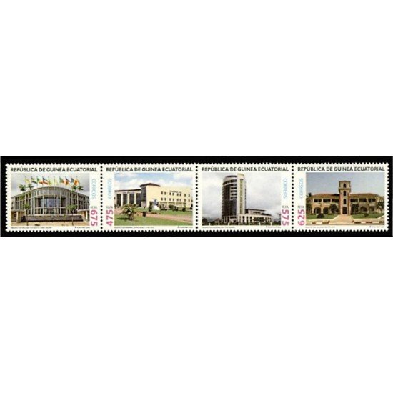 Guinea Ecuatorial 434/37 2010 Arquitectura moderna MNH