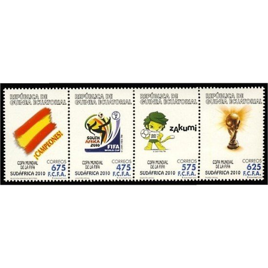 Guinea Ecuatorial 438/41 2010 FIFA Copa Mundial Sudáfrica 2010 MNH