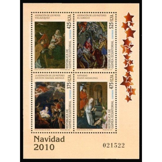 Guinea Ecuatorial 442 2010 Navidad 2010 HB MNH