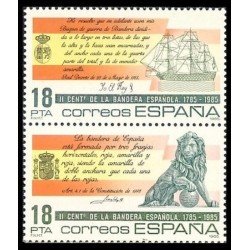 España Spain 2791/92 1985 II Centenario de la Bandera Española MNH España Spain 2791/92 1985 II Centenario de la Bandera Española MNH
