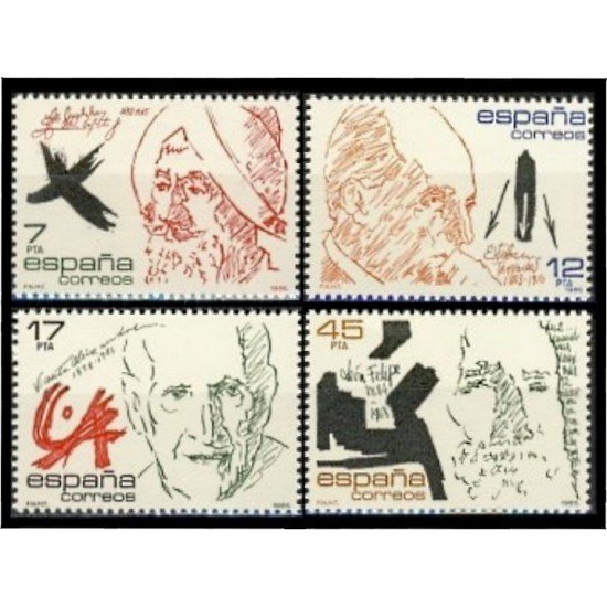 España Spain 2806/09 1985 Personajes MNH