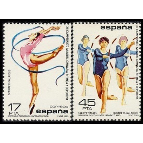 España Spain 2811/12 1985 XII Campeonato Mundial de Gimnasia Rítmica MNH España Spain 2811/12 1985 XII Campeonato Mundial de Gimnasia Rítmica MNH