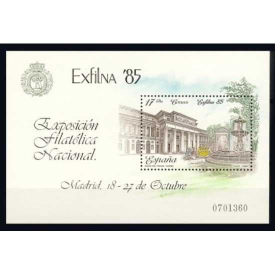 España Spain 2814 1985 Exposición Filatélica Nacional Exfilna 85 MNH España Spain 2814 1985 Exposición Filatélica Nacional Exfilna 85 MNH