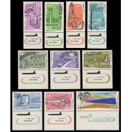 Israel 18/27 Aéreo 1960/62 Dibujos de vistas diversas MNH