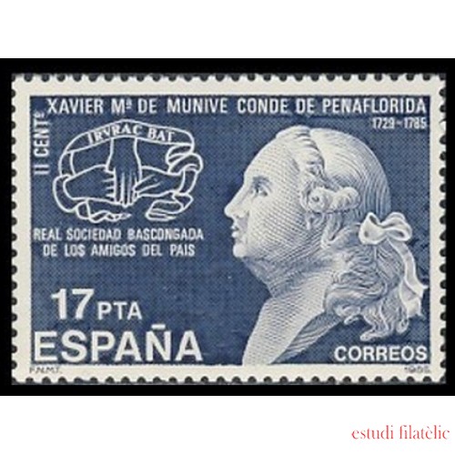 España Spain 2824 1985 II Centenario de la muerte de Xavier María de Munive Conde de Peñaflorida MNH