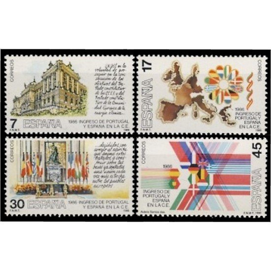 España Spain 2825/28 1985 Ingreso de Portugal y España en la CEE MNH España Spain 2825/28 1985 Ingreso de Portugal y España en la CEE MNH