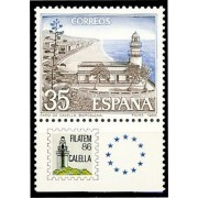 España Spain 2838 (2835/38) 1986 Faro de Calella con viñeta Paisajes y monumentos MNH
