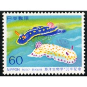 FAU1/S Japón Japan 1629  Centenario  del estudio de la biología marina Fauna Babosas de mar Lujo