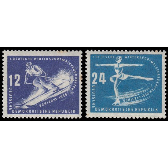 Alemania Oriental 3/4 1950 Primeros Campeonatos deportivos de invierno Shierke MH Alemania Oriental 3/4 1950 Primeros Campeonatos deportivos de invierno Shierke MH